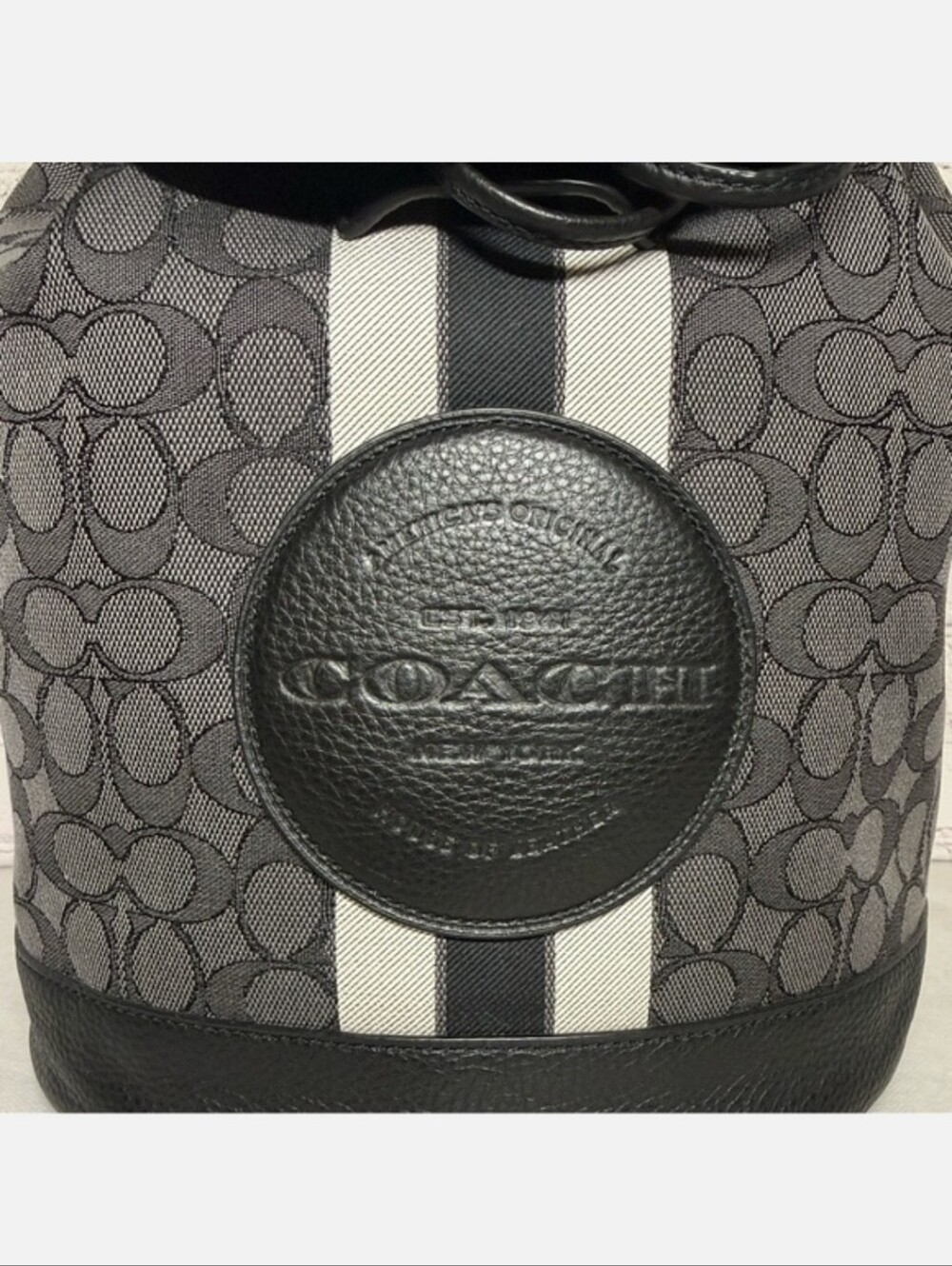 Coach Dempsey Backpack in Signature Jacquard Canvas Pebbled Leather MSRP 450 NWT - Picture 3 of 14